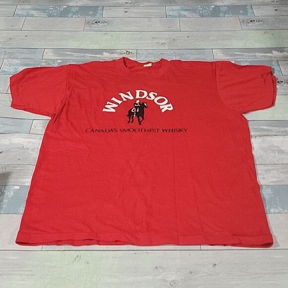Vintage Single Stitch Red Windsor Whisky T-Shirt sz X-Large - Picture 1 of 6